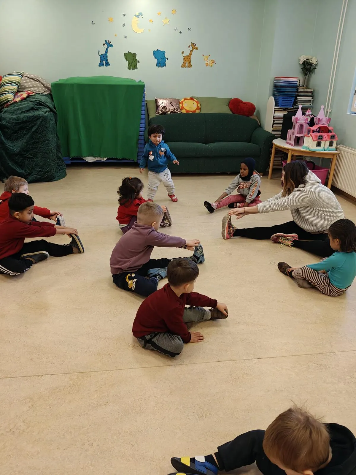A picture of UMKA kids playing in fall 2025