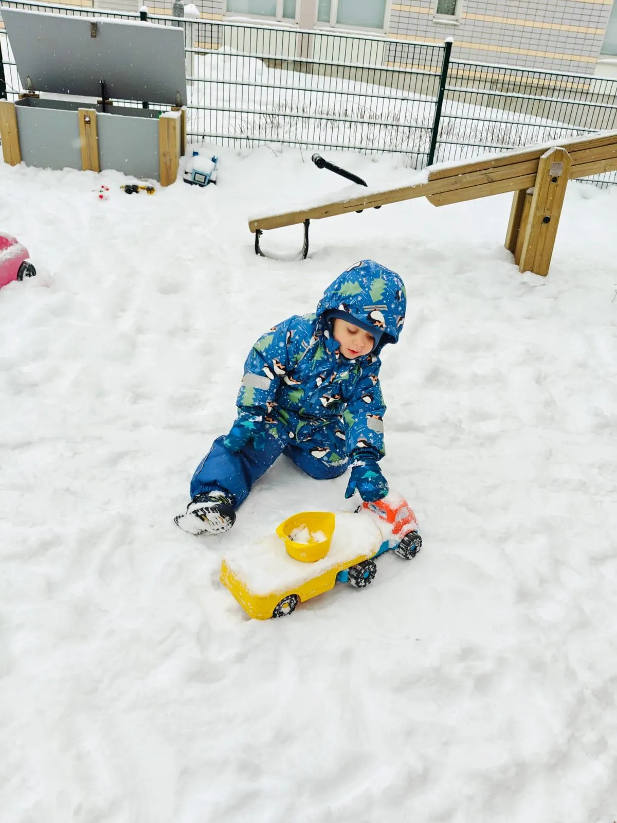 A picture of UMKA kids playing in winter 2026